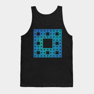 sierpinski squares - blue Tank Top